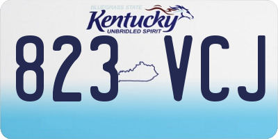 KY license plate 823VCJ