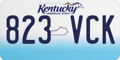 KY license plate 823VCK