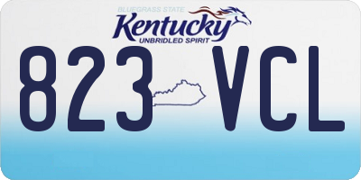 KY license plate 823VCL