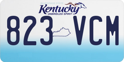 KY license plate 823VCM
