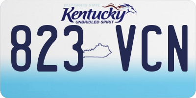 KY license plate 823VCN
