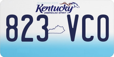 KY license plate 823VCO