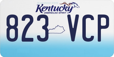 KY license plate 823VCP