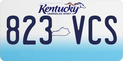 KY license plate 823VCS