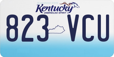 KY license plate 823VCU