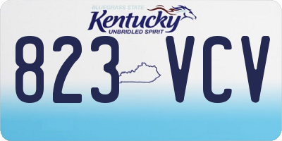 KY license plate 823VCV