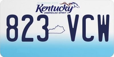KY license plate 823VCW
