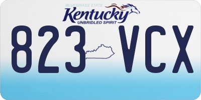 KY license plate 823VCX
