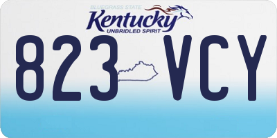 KY license plate 823VCY