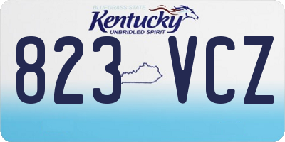 KY license plate 823VCZ