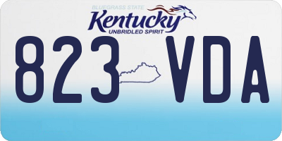 KY license plate 823VDA