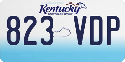 KY license plate 823VDP