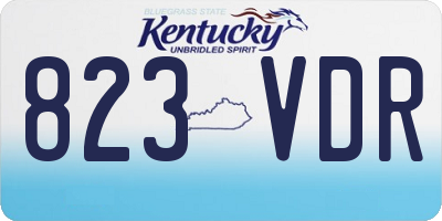 KY license plate 823VDR