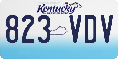 KY license plate 823VDV