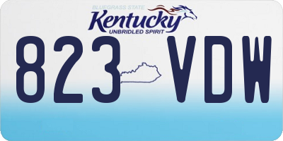KY license plate 823VDW