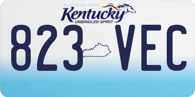 KY license plate 823VEC