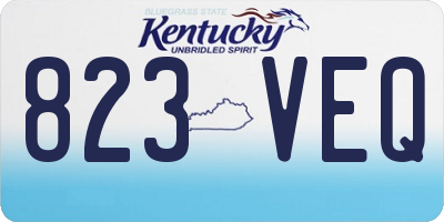 KY license plate 823VEQ