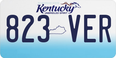 KY license plate 823VER