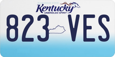 KY license plate 823VES
