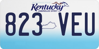 KY license plate 823VEU