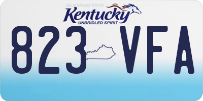 KY license plate 823VFA