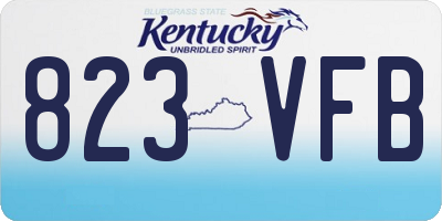 KY license plate 823VFB