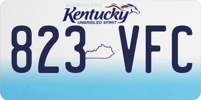 KY license plate 823VFC