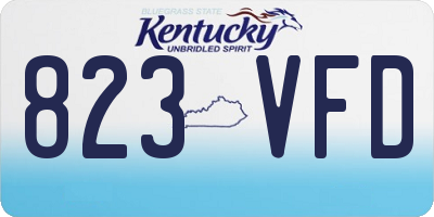 KY license plate 823VFD