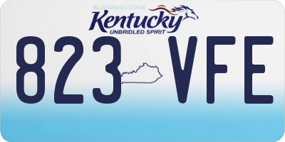 KY license plate 823VFE