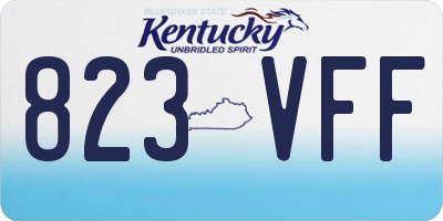 KY license plate 823VFF