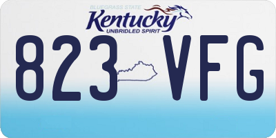 KY license plate 823VFG