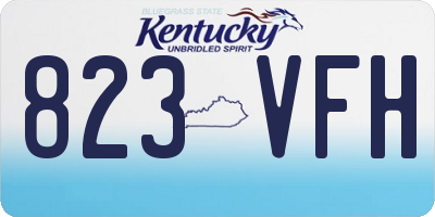 KY license plate 823VFH