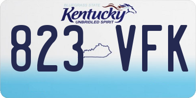 KY license plate 823VFK