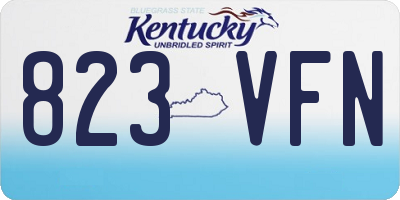 KY license plate 823VFN