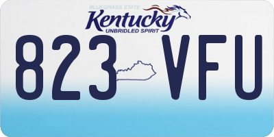 KY license plate 823VFU