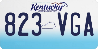 KY license plate 823VGA