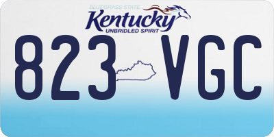 KY license plate 823VGC
