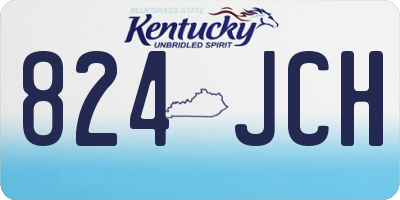 KY license plate 824JCH