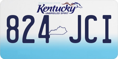 KY license plate 824JCI