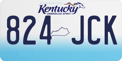 KY license plate 824JCK