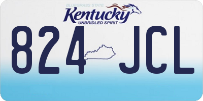 KY license plate 824JCL