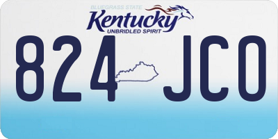 KY license plate 824JCO