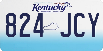 KY license plate 824JCY