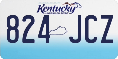 KY license plate 824JCZ