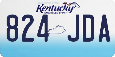 KY license plate 824JDA