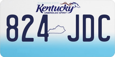 KY license plate 824JDC