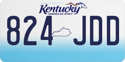 KY license plate 824JDD