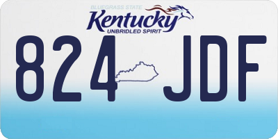 KY license plate 824JDF