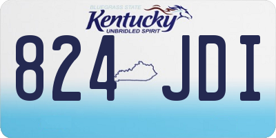 KY license plate 824JDI