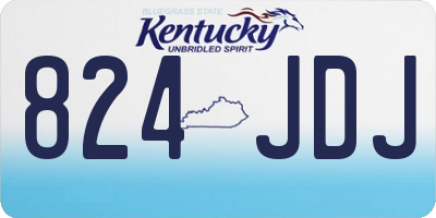 KY license plate 824JDJ